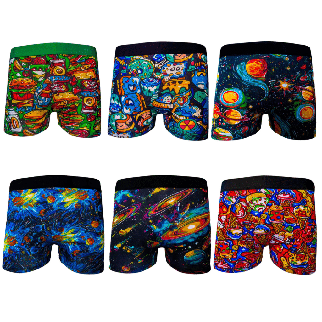 Mix Barevných Boxerů | 6 KUSŮ [M-2XL]