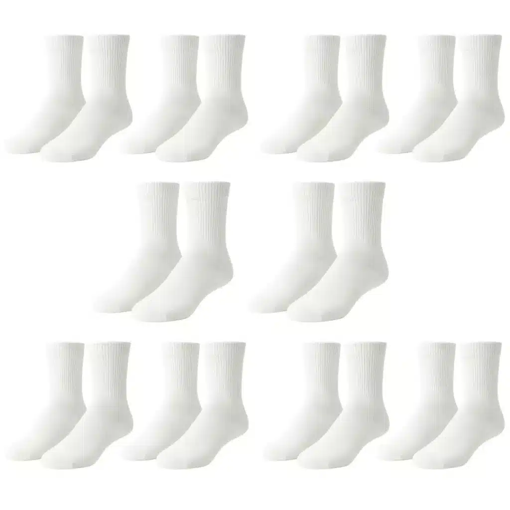 Sada Bílých Vysokých Ponožek | 10 PÁRŮ [35-46]