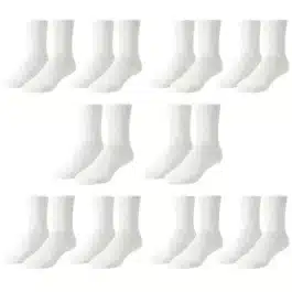 Sada Bílých Vysokých Ponožek | 10 PÁRŮ [35-46]