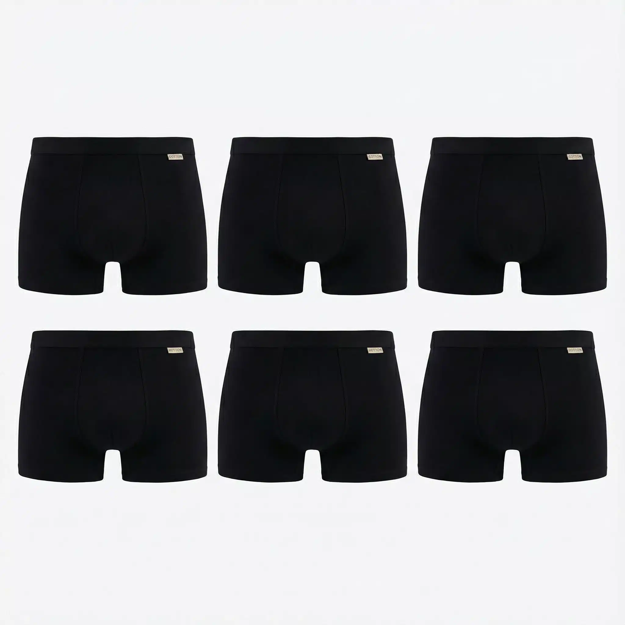 Sada Klasických Boxerek | ČERNÉ – 6 KS [M–3XL]