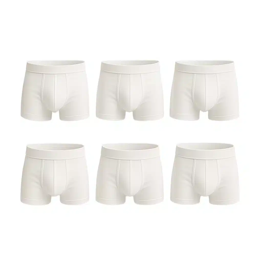 Sada Klasických Boxerek | BÍLÉ - 6 KS [M-3XL]