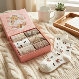 Dámská Dárková Krabička | MEDVÍDEK – 6 PÁRŮ [35-41]